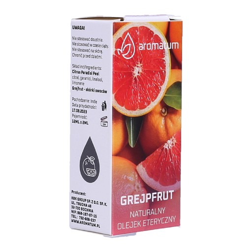 Grapefruitový prírodný esenciálny olej 12 ml difuzér