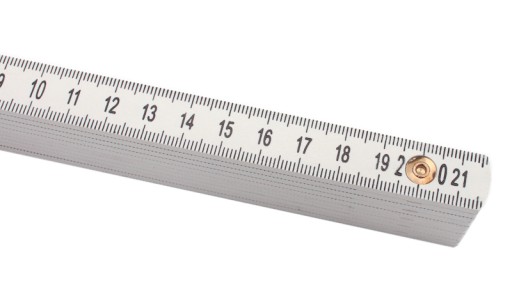 ABS vodotesný skladací meter, 2m biely meter