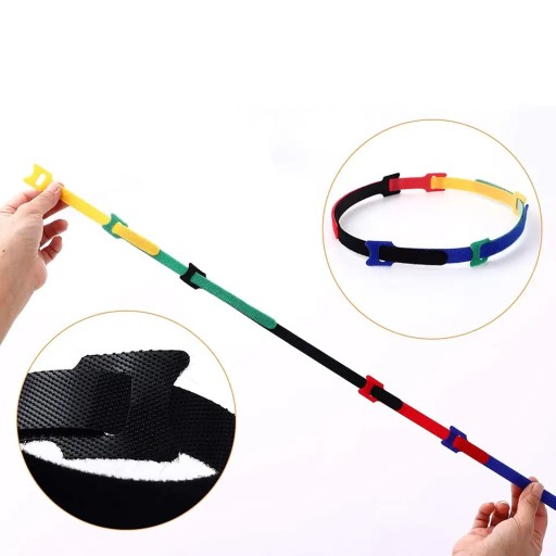 VELCRO BAND popruhy na organizovanie káblov, 15 kusov