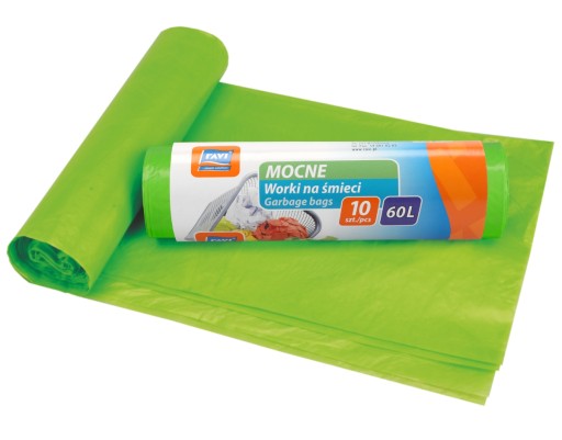 Vrecia na odpadky 60 L 10 ks zelené FÓLIOVÉ SKLO