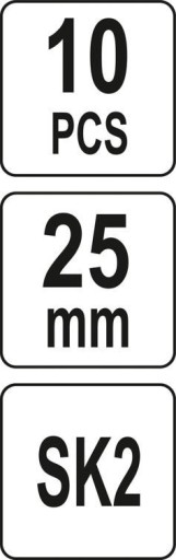 NÁHRADNÉ ČEPELE na nože 25 mm SK2 10 ks Yato