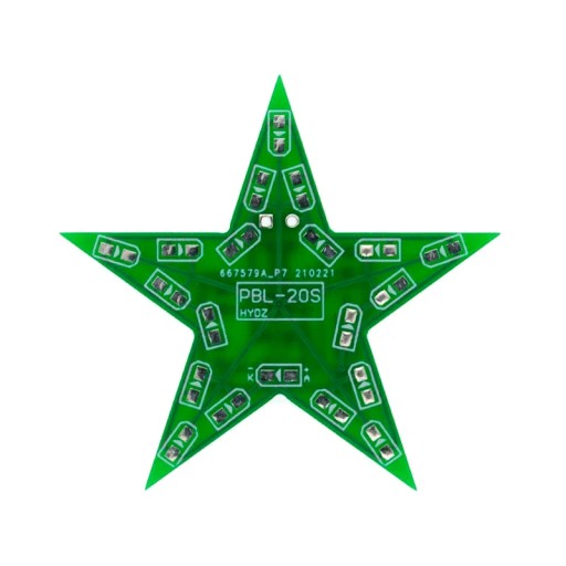 LED hviezda, pulzujúce svetlo, spájkovacia učebná súprava DIY - červená