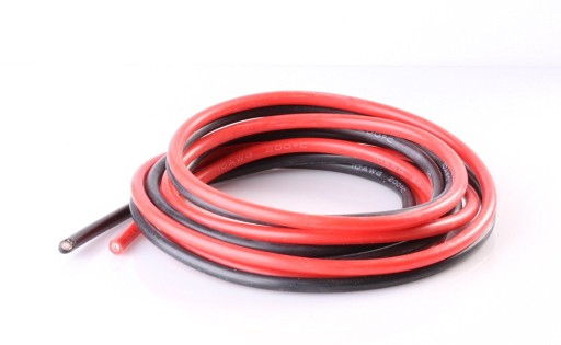 Silikónový kábel 5,3 mm2 (10AWG) (červený) 1m