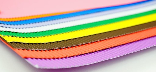 Farebný vlnitý papier na rezanie SCRAPBOOKING 10 ks mix farieb A4