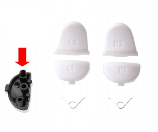 IRIS LR Triggers Triggers ovládača PS4 pre základnú dosku JDM-001/010/011 biela