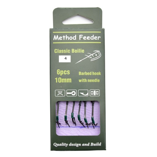 Method Feeder háčiky na náväzci s ihlou #4 - 6 ks