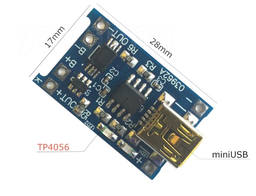 SUPER nabíjačka pre TP4056 miniUSB Li-Ion, chránená.