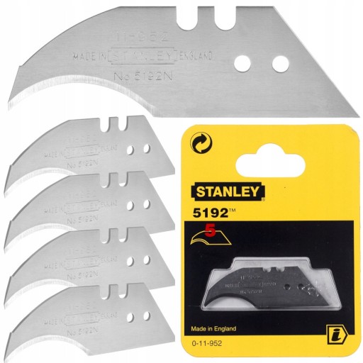 STANLEY 11-952 HÁKOVÉ NÁHRADNÉ ČEPELE NA NOŽE 5 ks