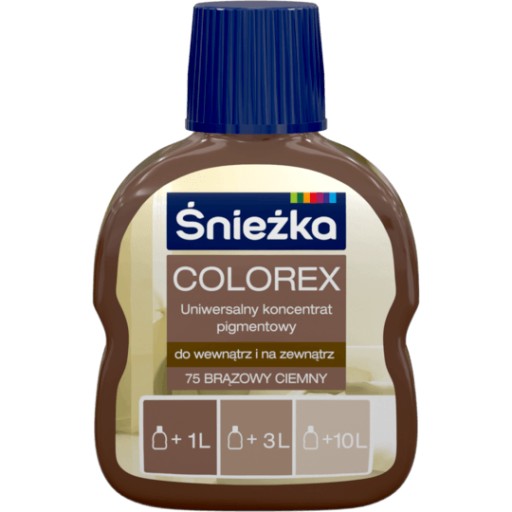 Farba pigment Colorex tmavo hnedá 75
