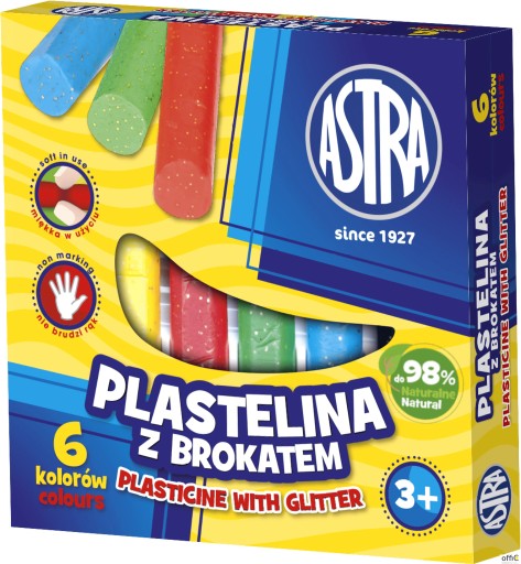 KRUHÁ PLASTIKA S GLITROM 6 farieb - ASTRA