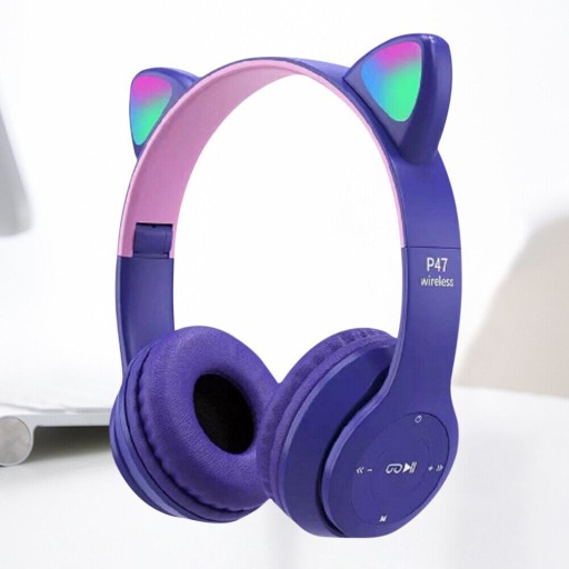 Bezdrôtové slúchadlá SA119 P47M RGB Cat Ear