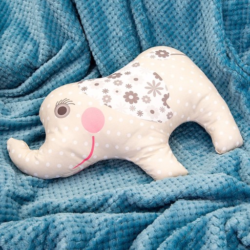 Detský vankúšik, mäkký plyšový ružový sloník pre chlapca a dievča