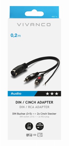DIN->RCA adaptér 0,2m