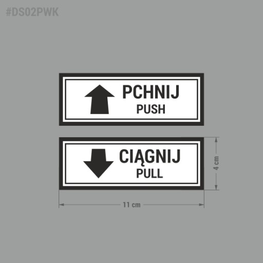 Push Pull - Push Pull - samolepky 4x11