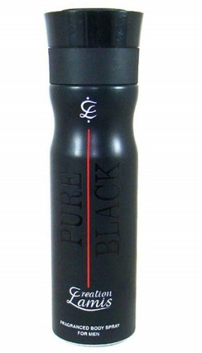 PURE BLACK deo-men-200ml Creation-Lamis DELUXE
