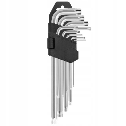 TORX KĽÚČE 9 kusov oceľový imbusový kľúč T10 - T50 Súprava imbusových kľúčov Torx