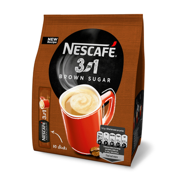 1x 165g NESCAFÉ 3v1 hnedý cukor 10x 16,5g