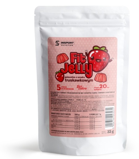 FIT JELLY 35G BEZ CUKRU NÍZKOKALORICKÉ JAHODY INSPORT