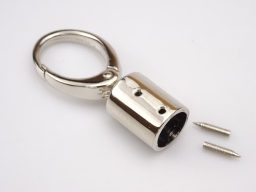 Rúčka tašky s karabínkou 13 x 62 mm, strieborná