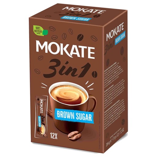 Mokate Coffee 3v1 Hnedý cukor 12ks x 17g