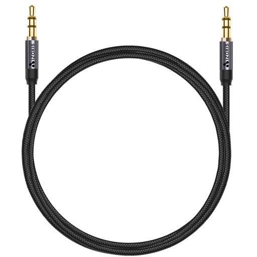 Silný opletený kábel Aux Mini Jack 3,5 mm 1,75 m zlatý
