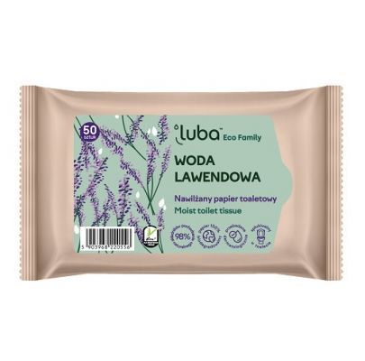 Luba Vlhčený papier voňavá Levanduľová voda 50 ks