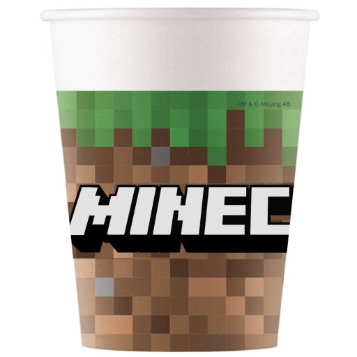Herné papierové poháre MINECRAFT pre hráčov