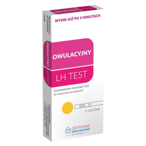 Ovulačný test na určenie plodných dní LH TEST Hydrex - 5 kusov
