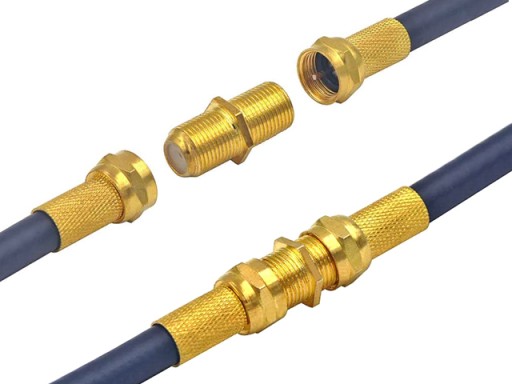 RF anténny konektor F/gn-F/gn HQ GOLD 75Ohm