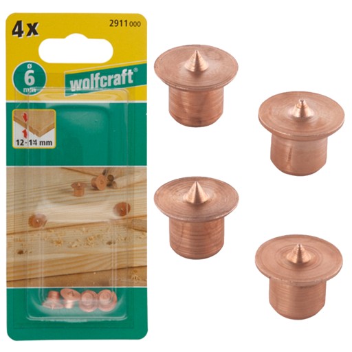 WOLFCRAFT ZNAČKY PRE ČEPOVÉ SPOJE 6mm 4KS