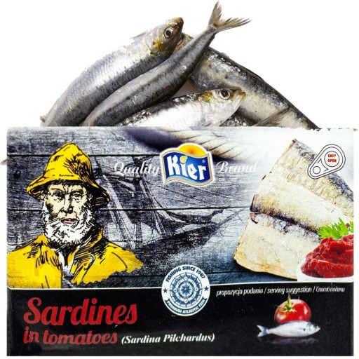 Španielske sardinky v paradajkách Sardina Pilchardus v konzerve 120g KIER