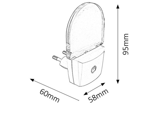 LED LAMPA PRE POHOTOVOSTNÝ KONTAKT, BIELA 4658