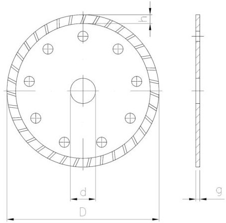 1x TURBO DIAMANTOVÝ DISK 115x22,23mm