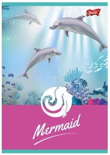 Školský zošit A5 16k kockovaný Ocean SEA Mermaid Delphins Laminovaný Unipap