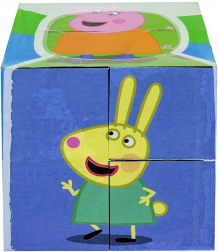 Puzzle prasiatko Peppa s kockami, kocka 7x7cm