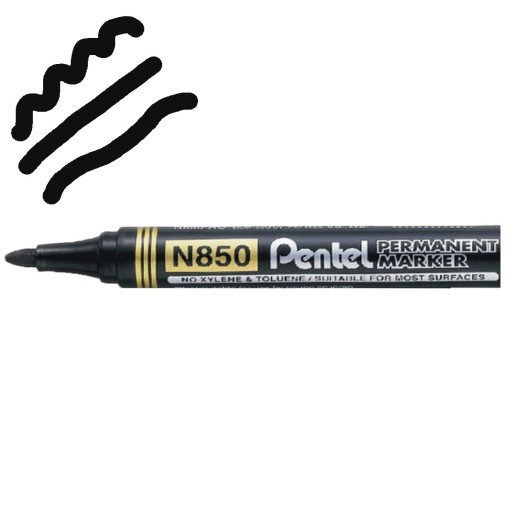 Permanentný čierny fix PENTEL na rôzne povrchy
