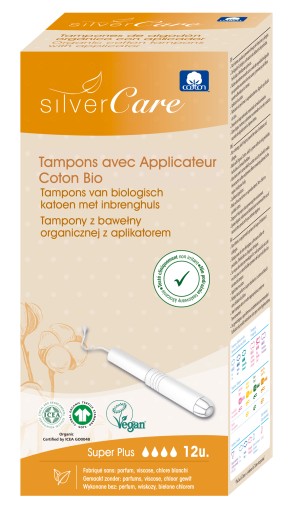 Ekologické tampóny SilverCare Super Plus s apl 14