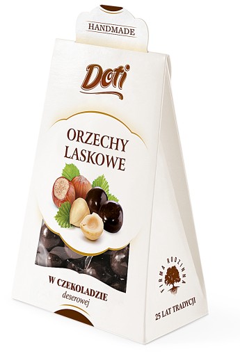Lieskové oriešky vo vrecúšku Premium tmavá čokoláda Doti 100 g