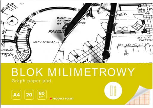Interdruk A4 milimetrový blok 20 listov x 3