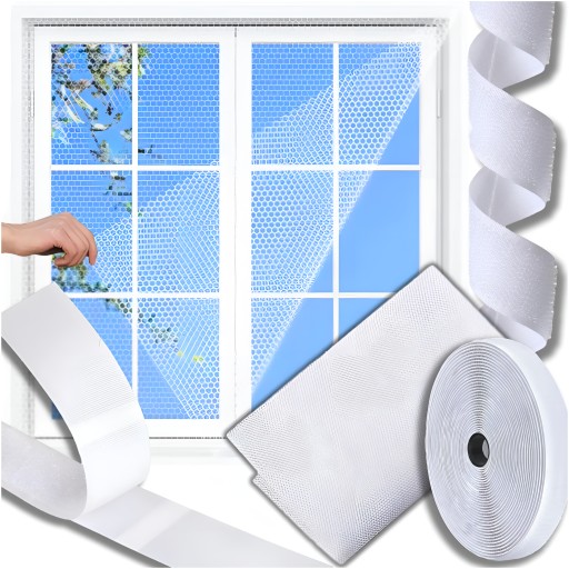 Okenná sieťka proti hmyzu STRONG SOLID biela 130x150 cm + suchý zips