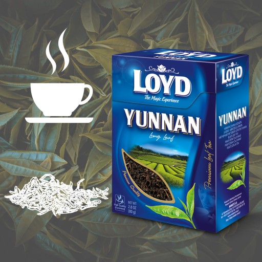 Čínsky Yunnan Long Leaf Čierny čaj Bohatá chuť 80g LOYD