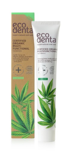 Bio zubná pasta Ecodenta Hemp Oil bez fluoridu 75ml