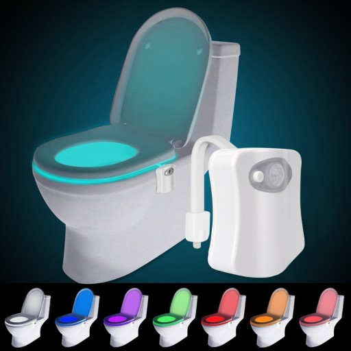 LED LAMPA PRE WC, SENZOR POHYBU A SVETLA