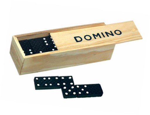 DOMINO set 28 kusov hry v drevenom kufríku na hračky