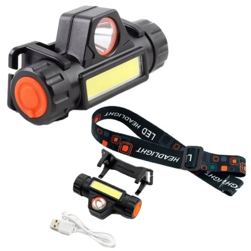 HLAVOVÁ LAMPA S MAGNETOVOU HLAVOU LAMPA 4v1 COB LAMPA