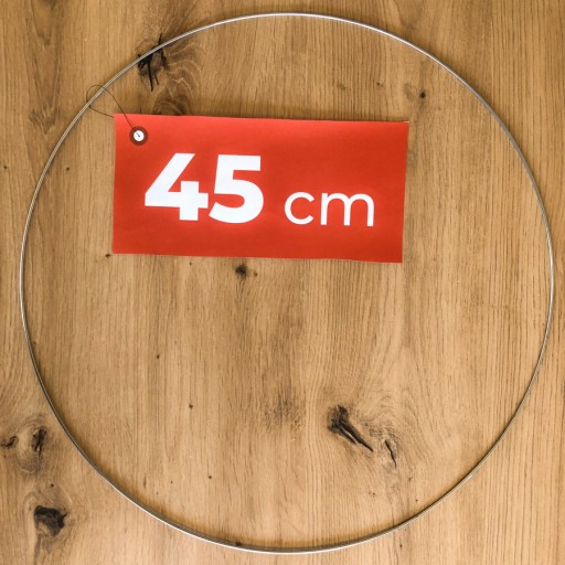Kovový krúžok na lapač snov, STRIEBORNÝ, 45 cm