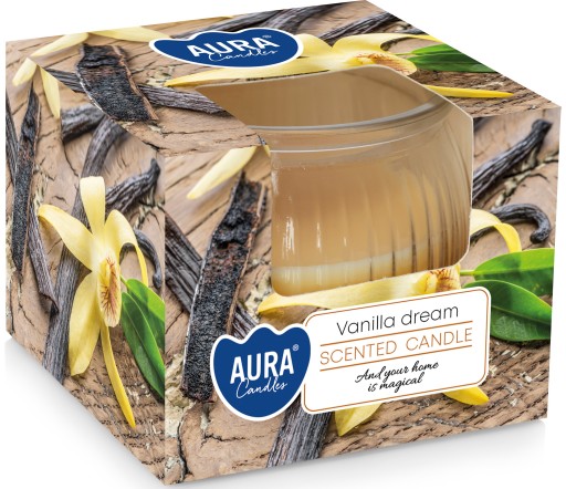 Vonná sviečka v skle BISPOL Aura 18H VANILLA DREAM