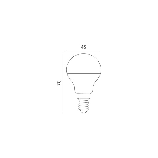 LED guľová žiarovka 7W E14, neutrálna biela, 4000K