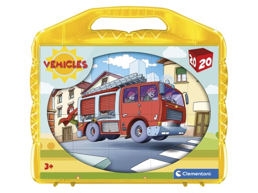 BLOKY PUZZZLE VEĽKÉ 20 KUSOV 3+ HASIČSKÉ VOZIDLO