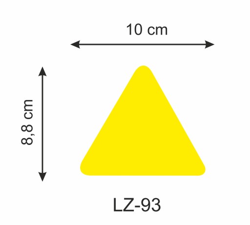 Akryl ZRKADLO trojuholník 10x8,8 cm LZ-93
